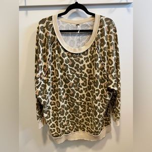 Free People leopard print tunic. Oversized Excellent condition.